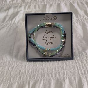 NIB Live Laugh Love Bracelet Set